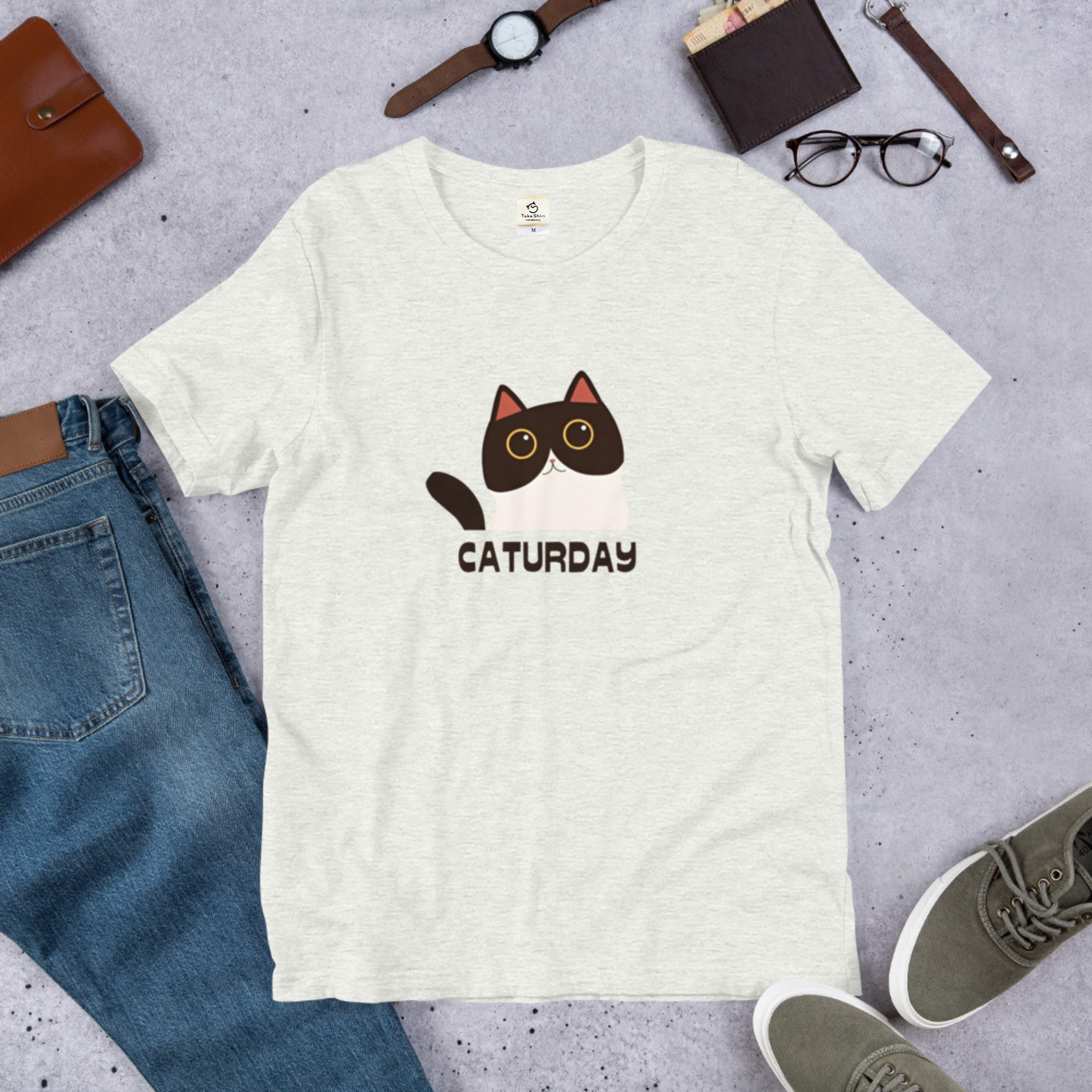 猫tシャツ ねこ 猫イラスト Caturday |アダルト&キッズサイズ.