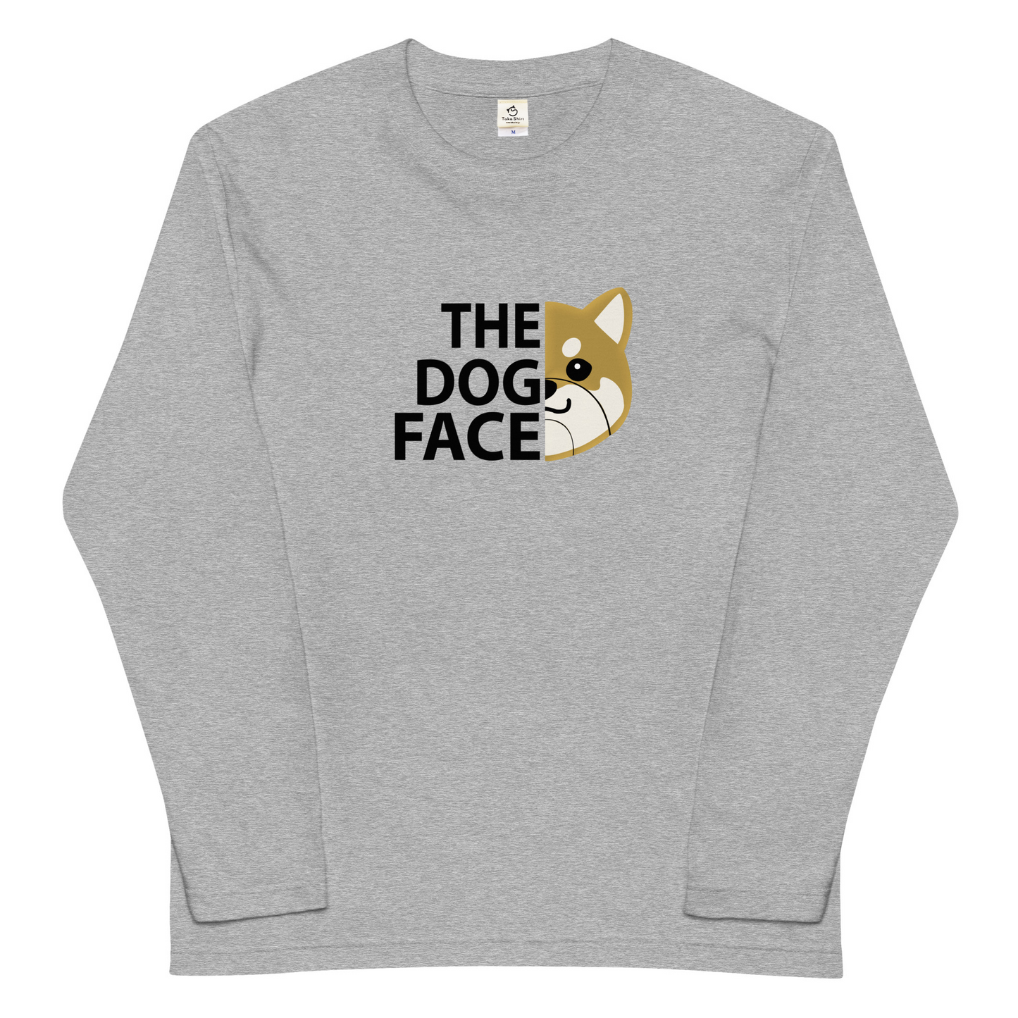 犬 ロン t 犬 長袖 t シャツ いぬ 犬イラスト 柴犬 The Dog Face.