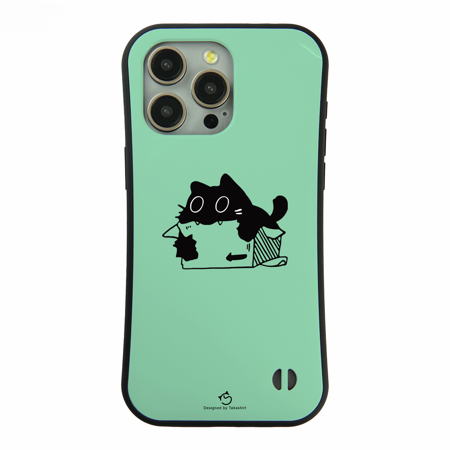 ケース ねこ 猫イラスト 段ボールが好きな猫 スマホ ケース iPhone8, SE2, SE3 ~ ケース iPhone16シリーズ