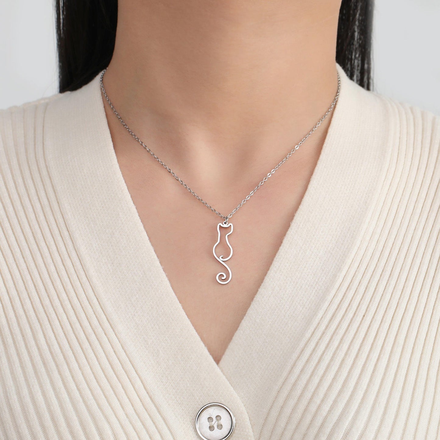 猫 ネックレス レディース 人気 ネコ ペンダント バレンタインギフト・誕生日・記念日・母の日プレゼント (割引クーポン対象外).