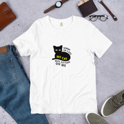 猫tシャツ ねこ 猫イラスト Sorry i'm late, my cat was sitting on me|アダルト&キッズサイズ
