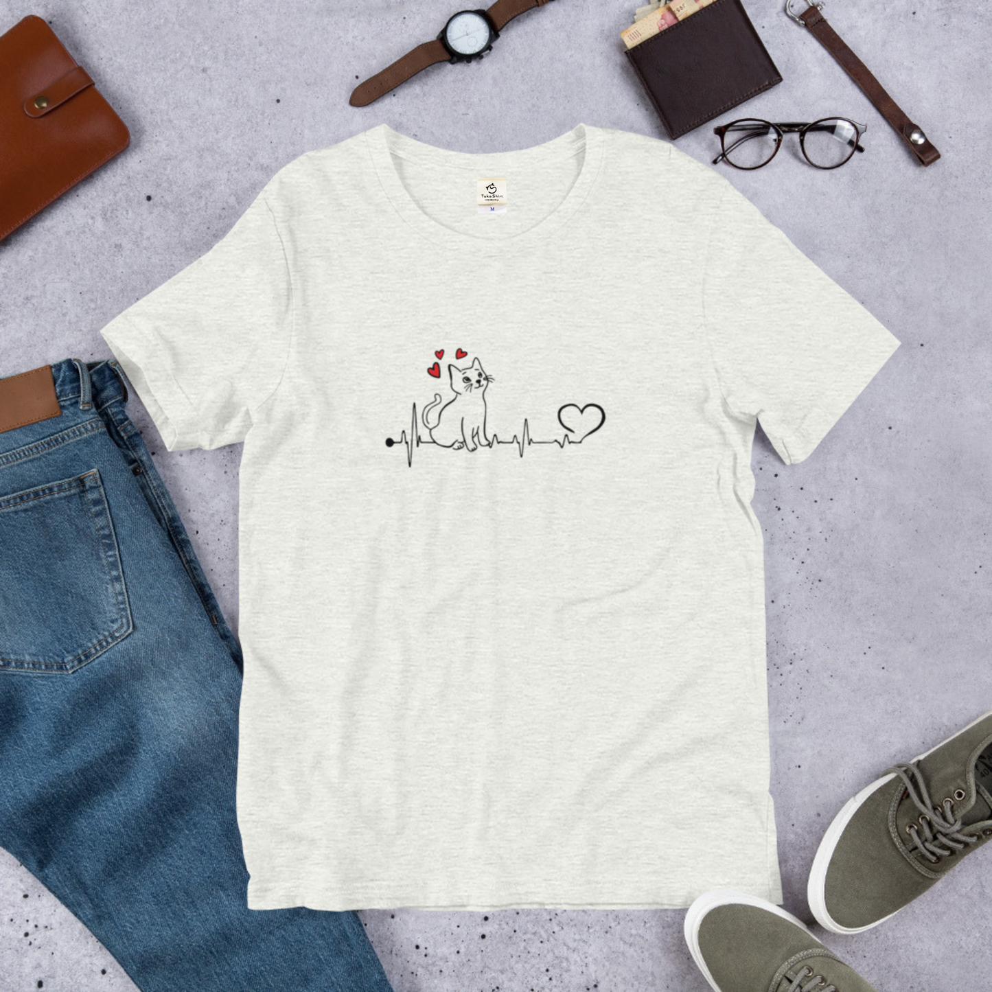 【バレンタイン限定】猫tシャツ ねこ 可愛い猫イラスト|アダルト&キッズサイズ.
