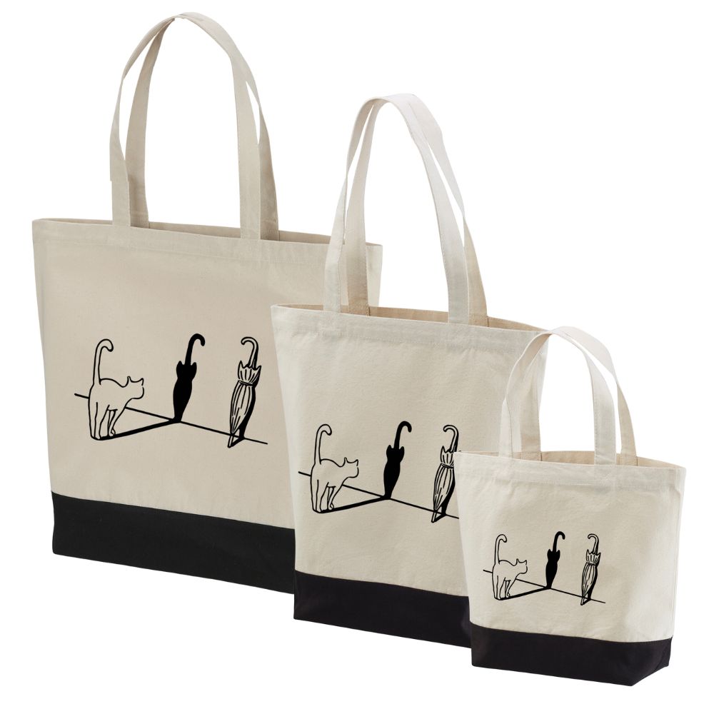 猫トート バッグ 猫 エコ バッグ 猫&傘.
