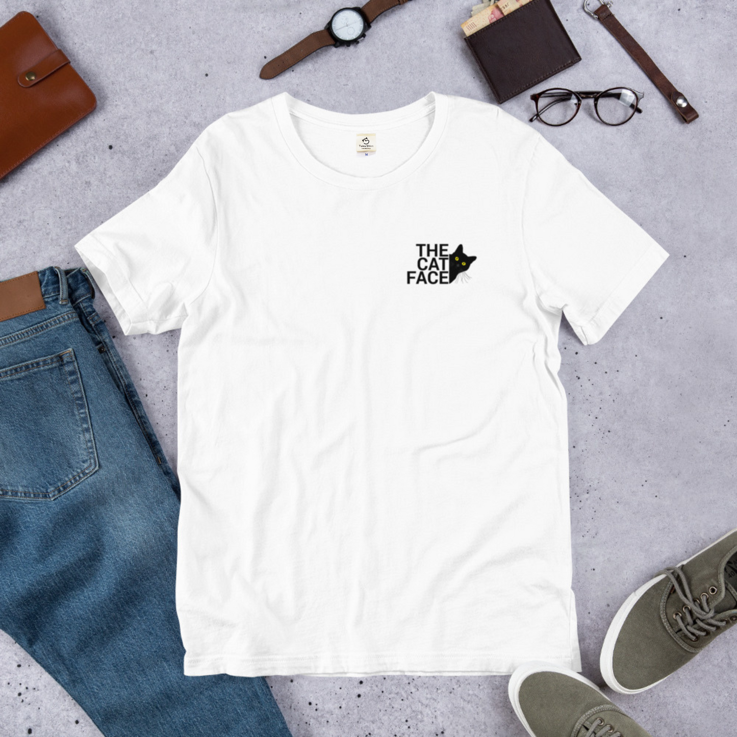 猫tシャツ ねこ 猫イラスト The Cat Face2 & Nekodesu | フロント&バックプリント|アダルト&キッズサイズ.