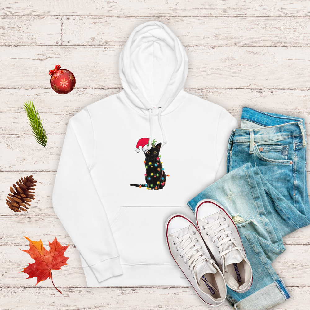 【クリスマス限定商品】猫 パーカー ねこ かわいい 猫イラスト 猫クリスマス.
