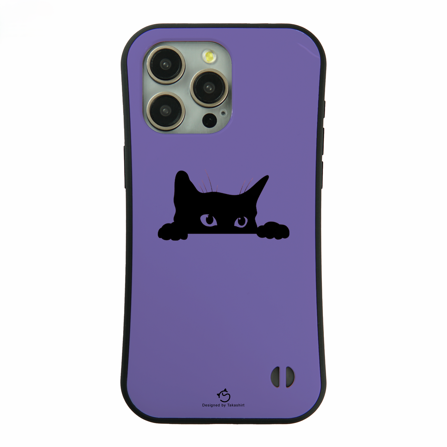ケース ねこ 猫イラスト 可愛い黒い猫 2 スマホ ケース iPhone8, SE2, SE3 ~ ケース iPhone16シリーズ