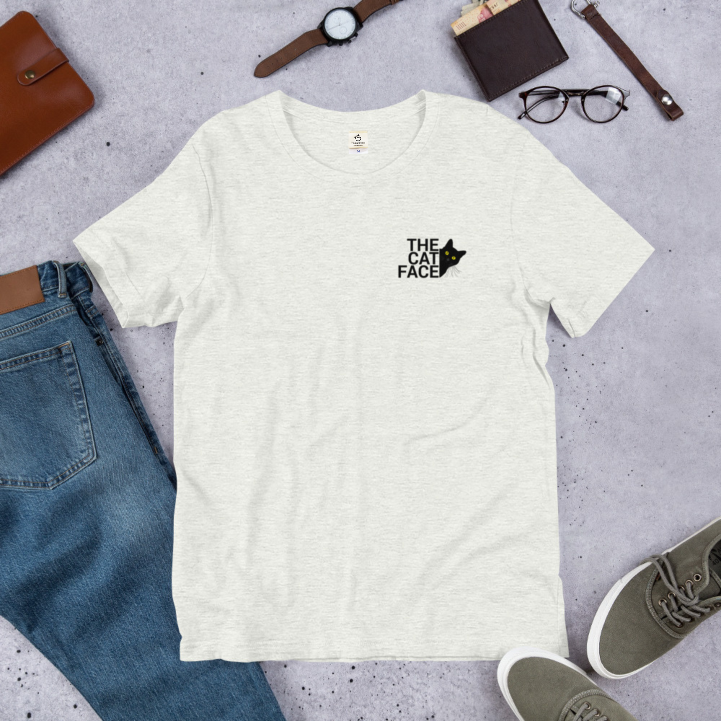 猫tシャツ ねこ 猫イラスト The Cat Face2 & Nekodesu | フロント&バックプリント|アダルト&キッズサイズ.