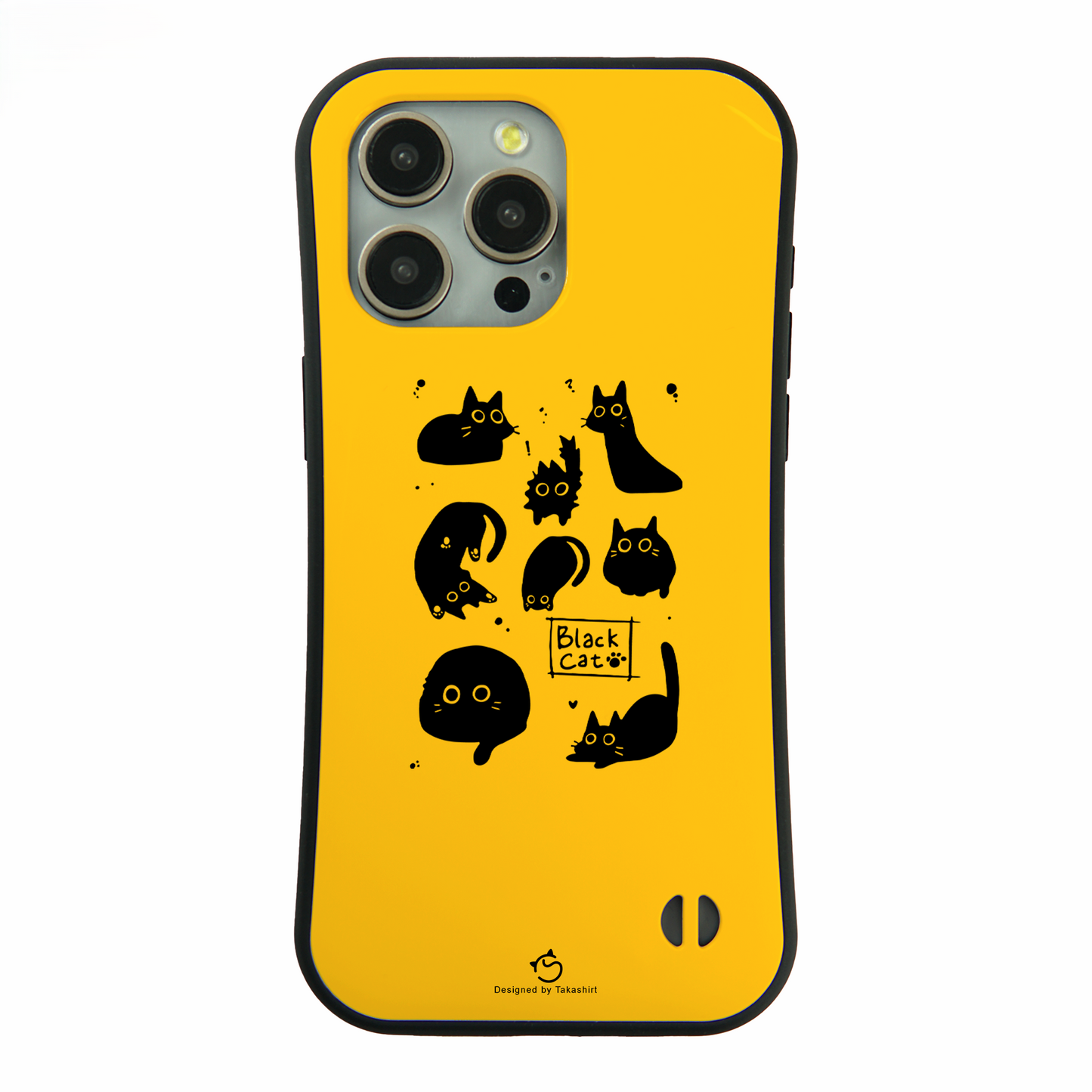 ケース ねこ 猫イラスト Black Cat 黒猫 スマホ ケース iPhone8, SE2, SE3 ~ ケース iPhone16シリーズ