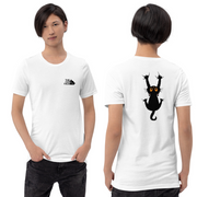 猫tシャツ ねこ かわいい猫イラスト|フロント&バックプリント|アダルト&キッズサイズ