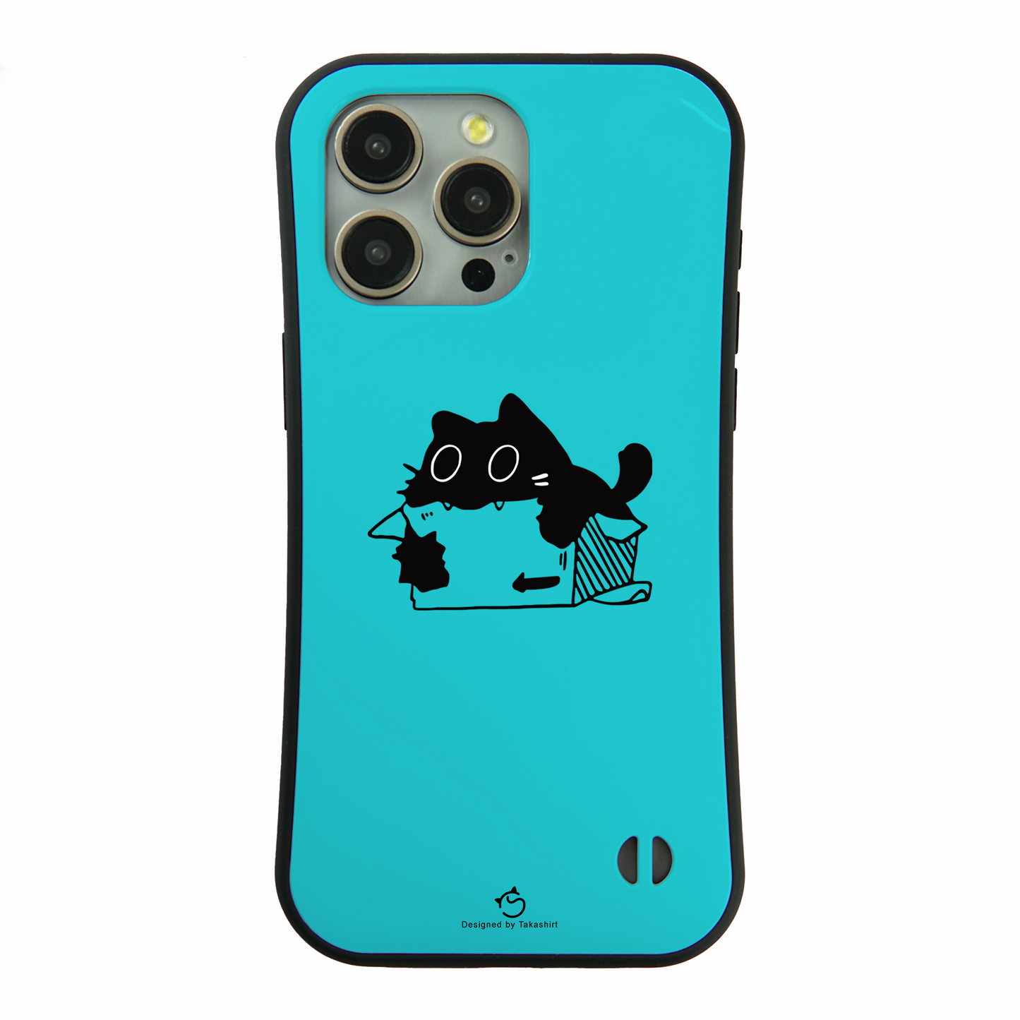 ケース ねこ 猫イラスト 段ボールが好きな猫 スマホ ケース iPhone8, SE2, SE3 ~ ケース iPhone16シリーズ