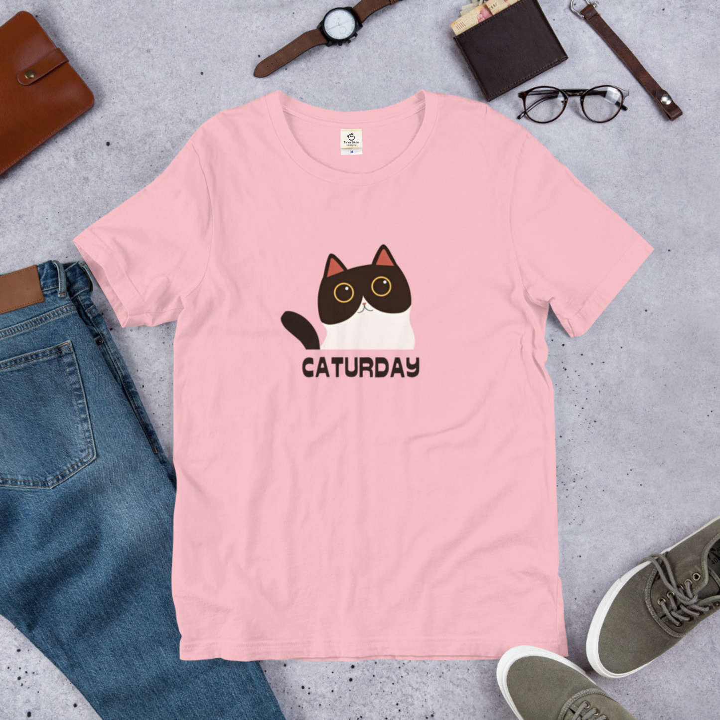猫tシャツ ねこ 猫イラスト Caturday |アダルト&キッズサイズ.