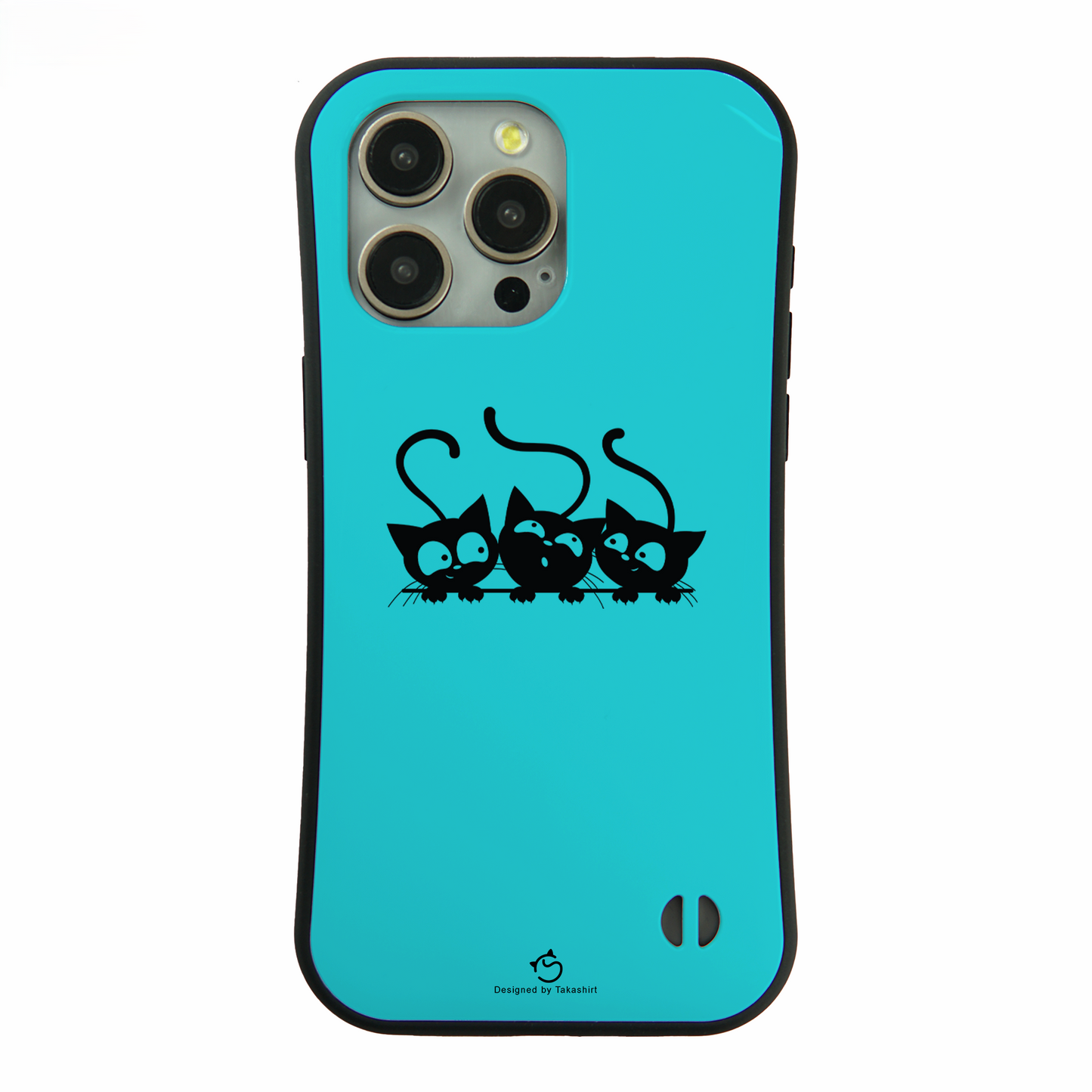 ケース ねこ 猫イラスト 可愛い黒い猫 3 スマホ ケース iPhone8, SE2, SE3 ~ ケース iPhone16シリーズ