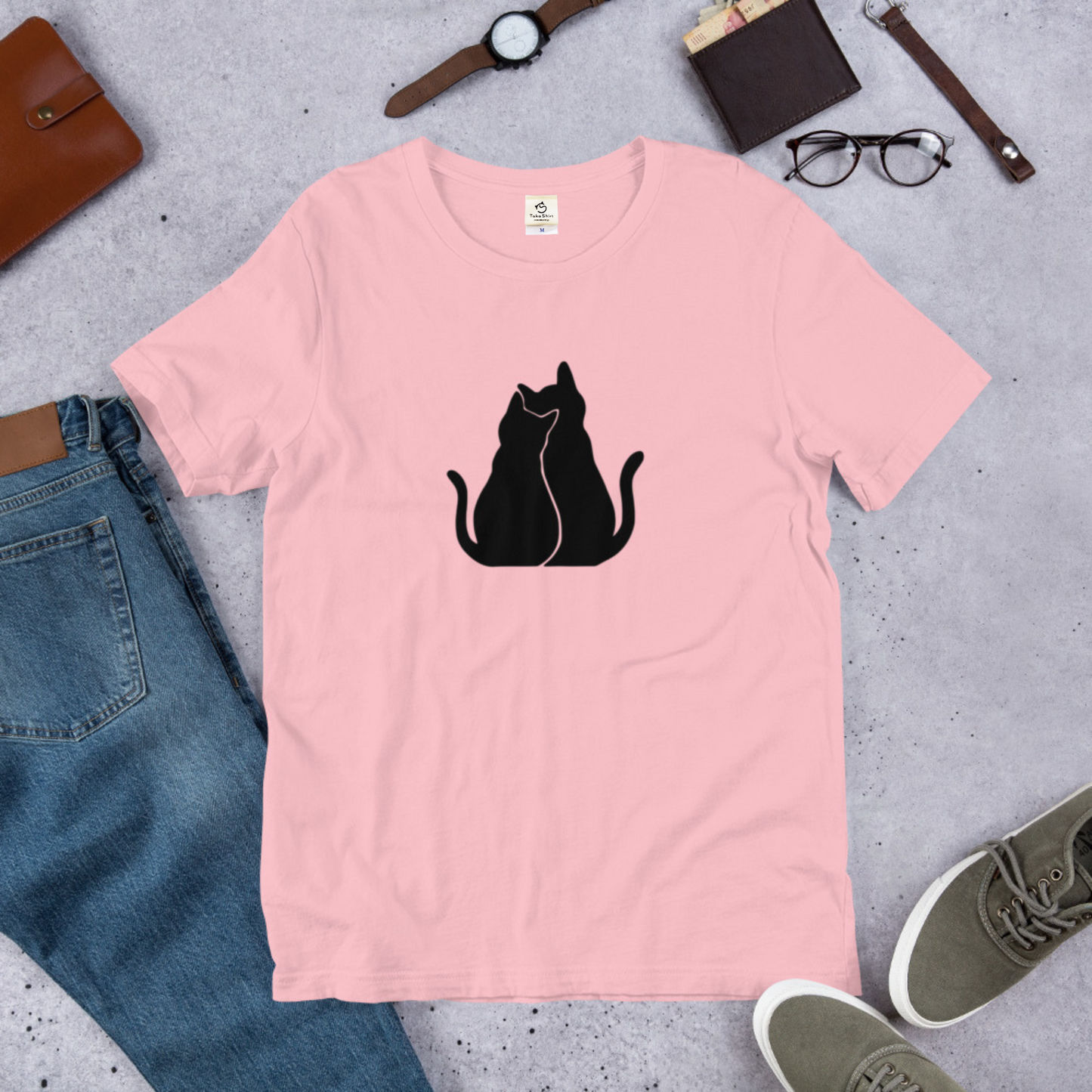 【バレンタイン限定】猫tシャツ ねこ 猫イラスト猫|アダルト&キッズサイズ.