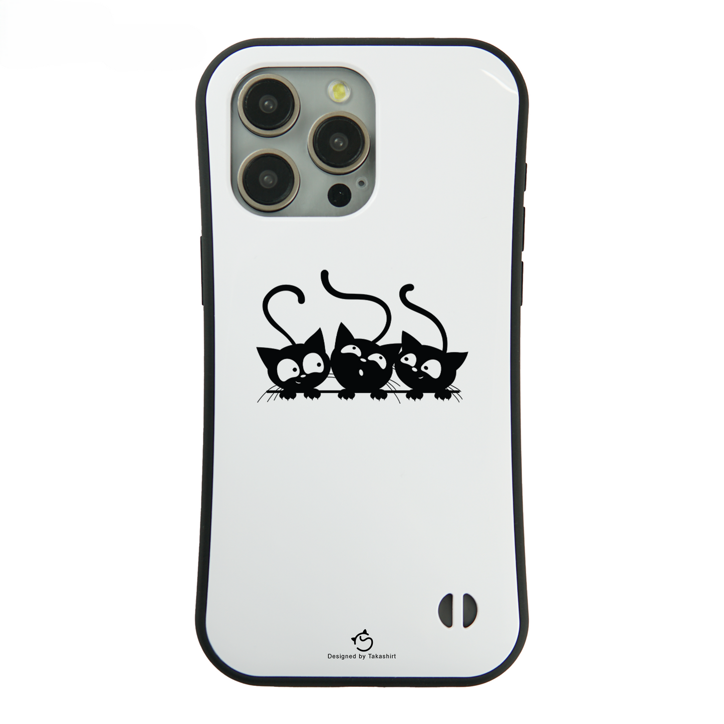 ケース ねこ 猫イラスト 可愛い黒い猫 3 スマホ ケース iPhone8, SE2, SE3 ~ ケース iPhone16シリーズ