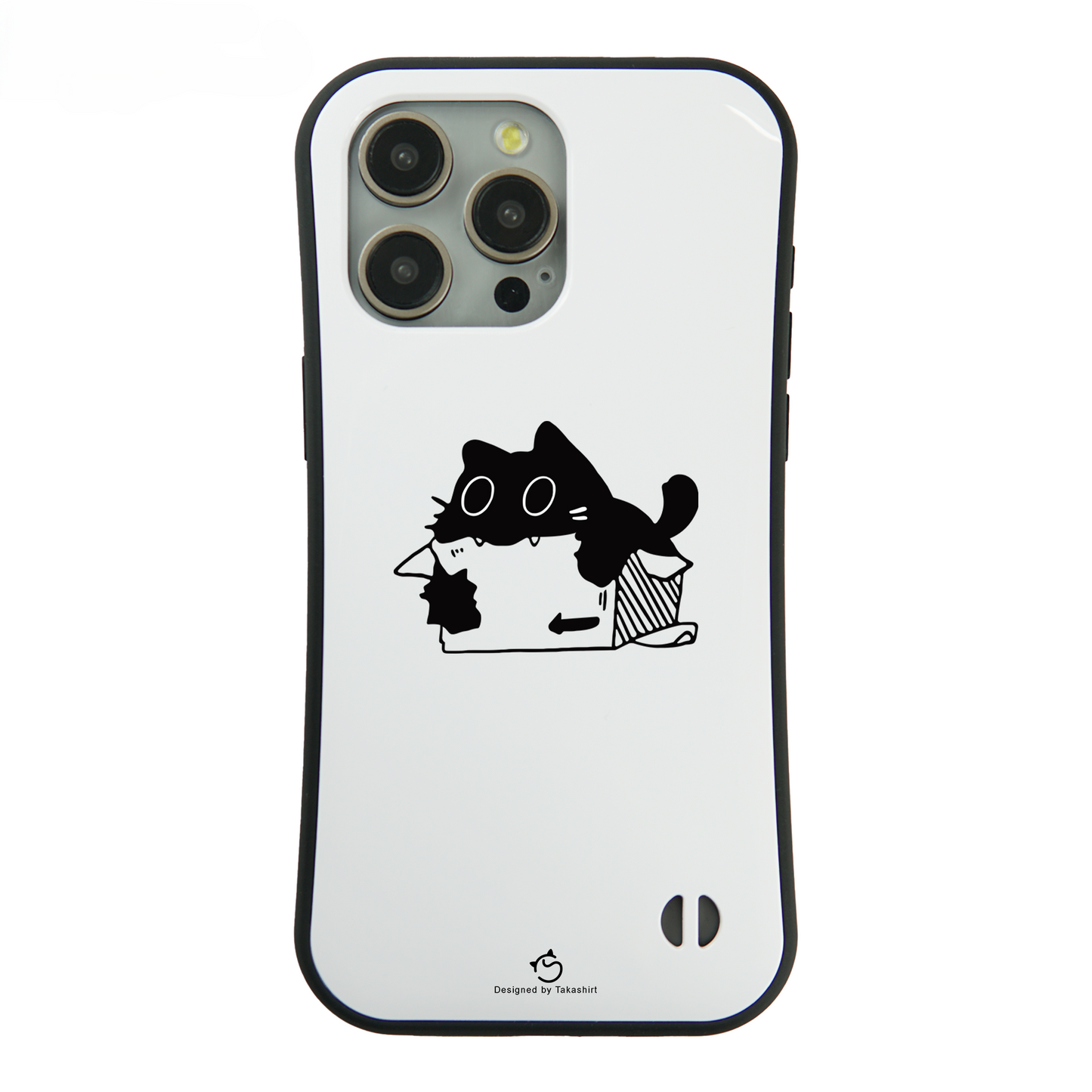 ケース ねこ 猫イラスト 段ボールが好きな猫 スマホ ケース iPhone8, SE2, SE3 ~ ケース iPhone16シリーズ