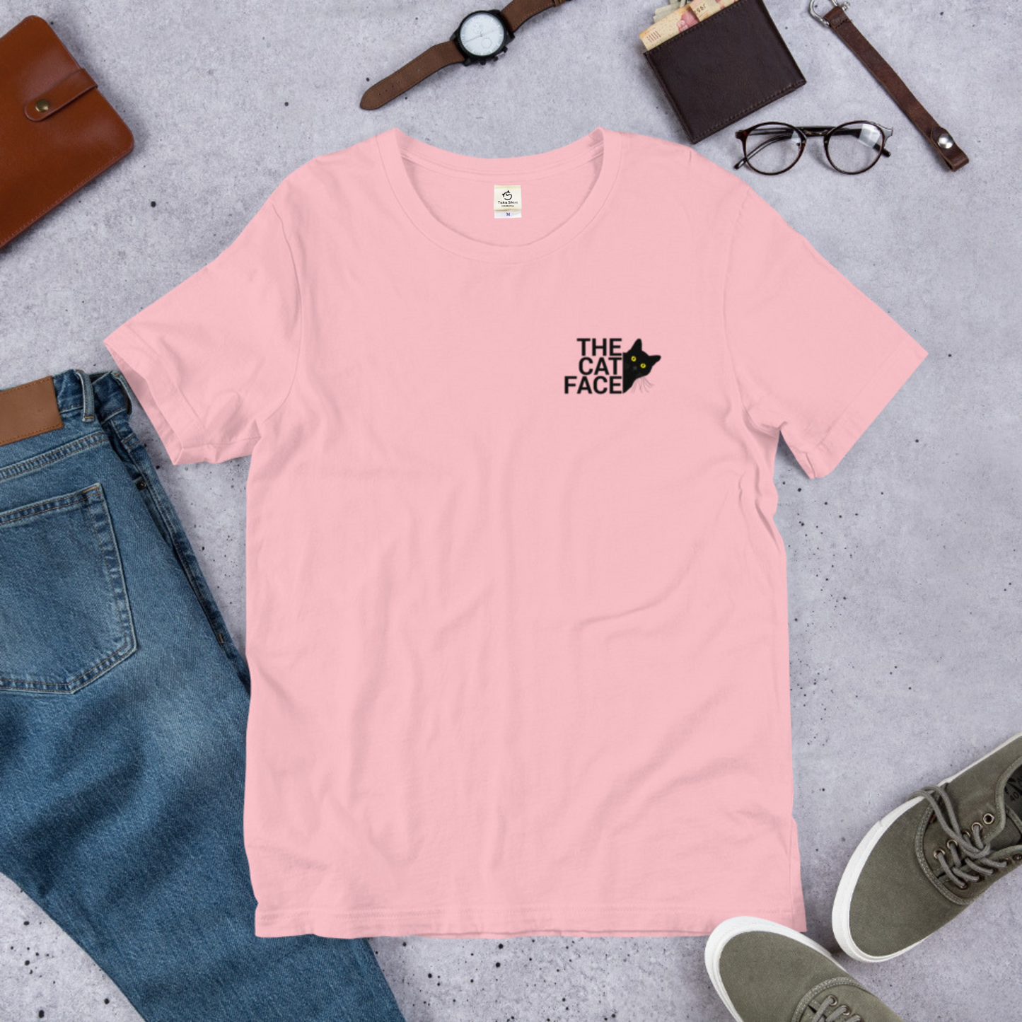 猫tシャツ ねこ 猫イラスト The Cat Face2 & Nekodesu | フロント&バックプリント|アダルト&キッズサイズ.