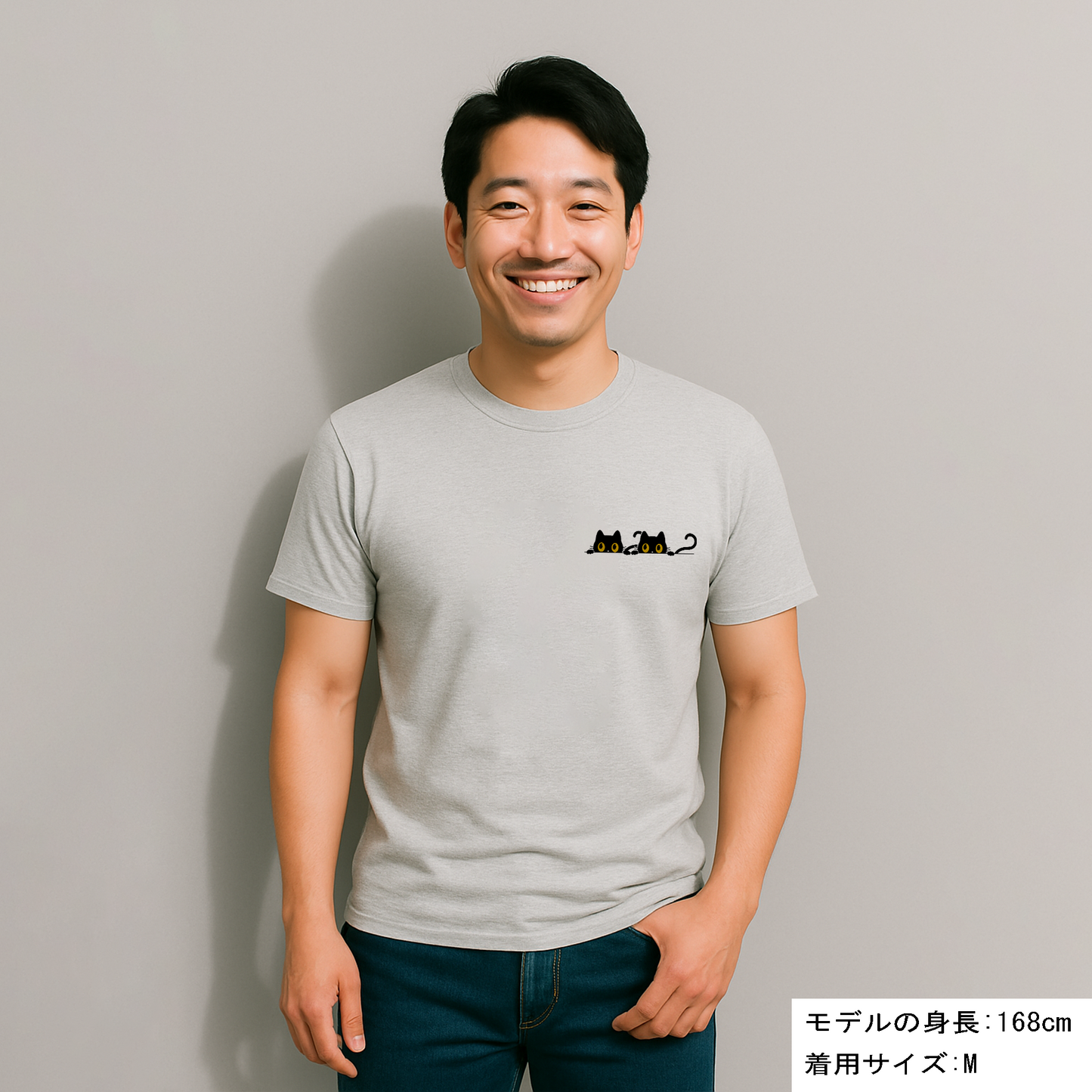 猫tシャツ ねこ 猫イラスト にゃんポイント|アダルト&キッズサイズ