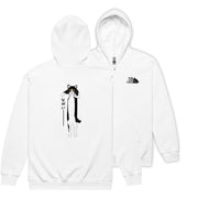 猫 フルジップパーカー ねこ かわいい 猫イラスト The Cat Face & ハチワレ猫 ながいー |フロント&バックプリント