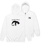 猫 フルジップパーカー ねこ かわいい 猫イラスト The Cat Face & ハチワレ猫 来月下旬から本気出す |フロント&バックプリント