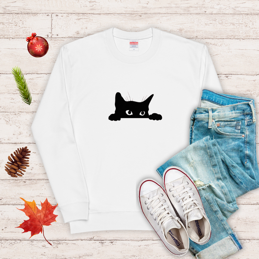猫 トレーナー ねこ かわいい猫イラスト可愛い猫.