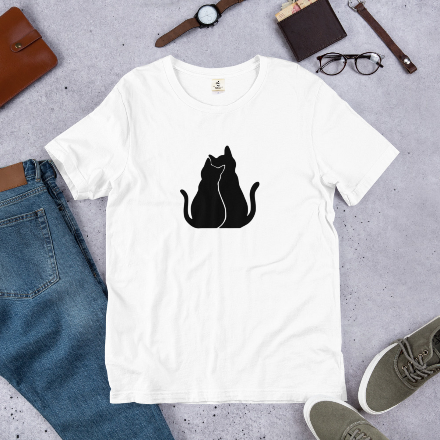 【バレンタイン限定】猫tシャツ ねこ 猫イラスト猫|アダルト&キッズサイズ.