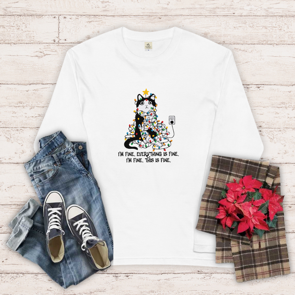 【クリスマス限定商品】猫 ロン t 猫 長袖 t シャツ ねこ 猫イラスト 猫クリスマス.