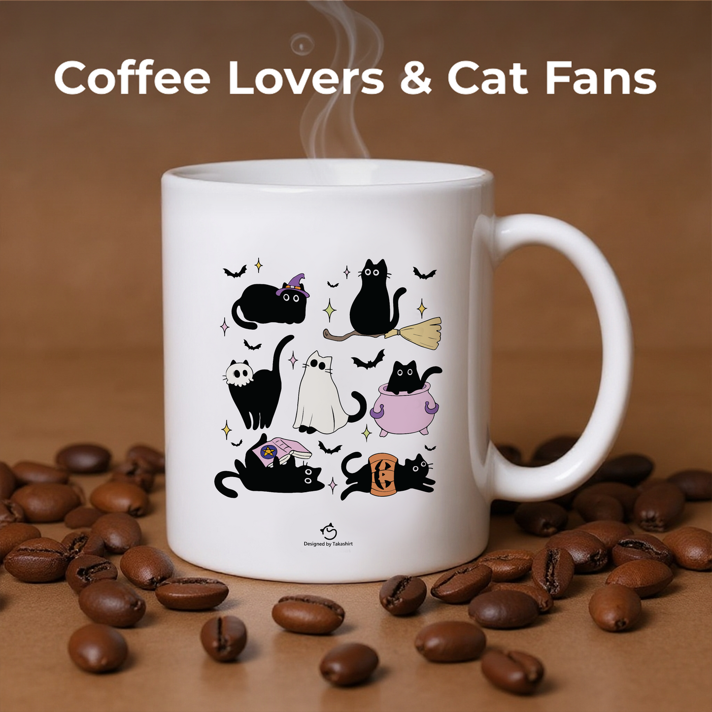 マグカップ 猫イラスト かわいい 猫ハロウィン3 |猫好きにおすすめの面白い猫グッズ プレゼントにも最適