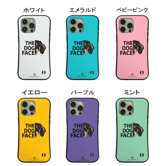 ケース いぬ 犬 イラスト ダックス フンド THE DOG FACE スマホ ケース iPhone8, SE2, SE3 ~ ケースiPhone17シリーズ