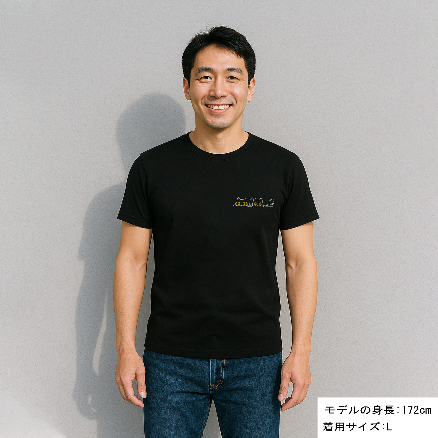 猫tシャツ ねこ 猫イラスト にゃんポイント|アダルト&キッズサイズ