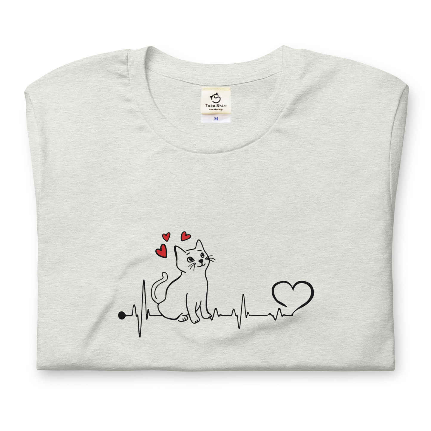 【バレンタイン限定】猫tシャツ ねこ 可愛い猫イラスト|アダルト&キッズサイズ.