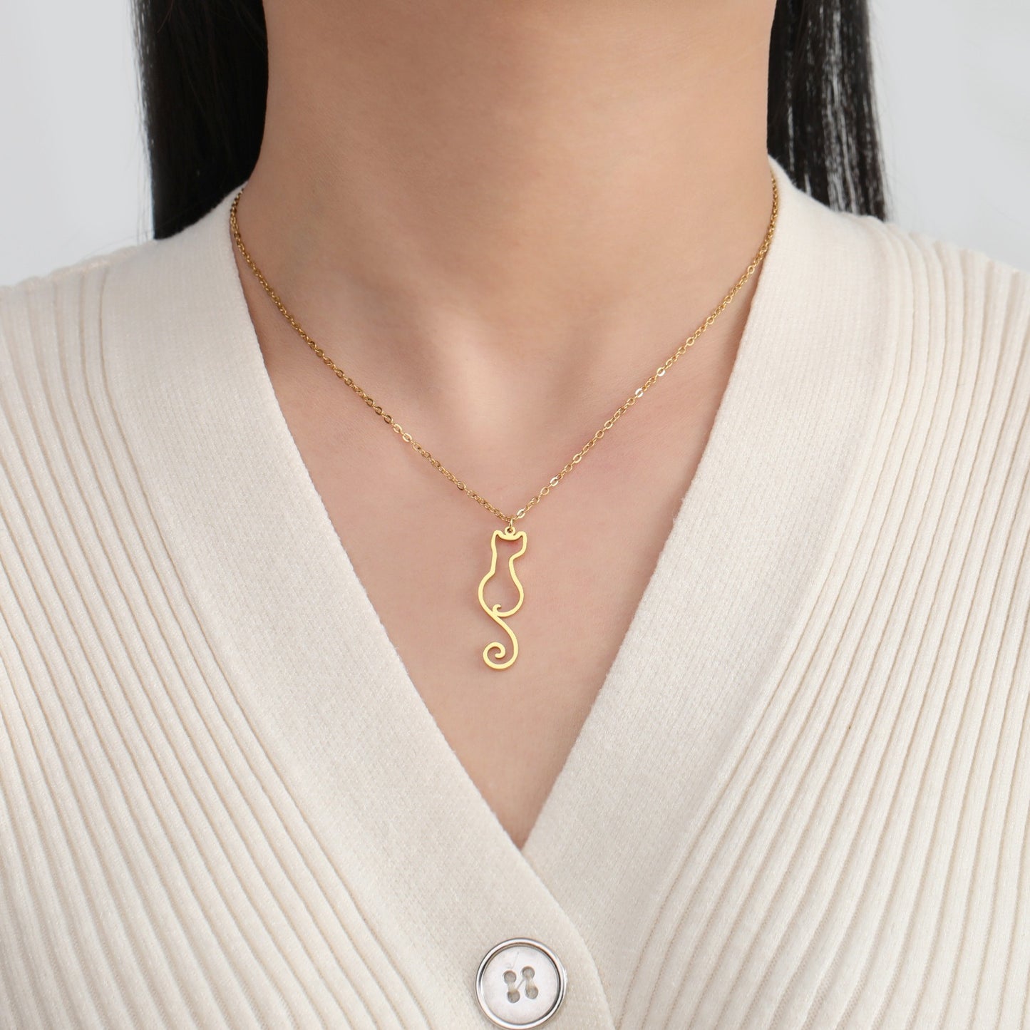 猫 ネックレス レディース 人気 ネコ ペンダント バレンタインギフト・誕生日・記念日・母の日プレゼント (割引クーポン対象外).