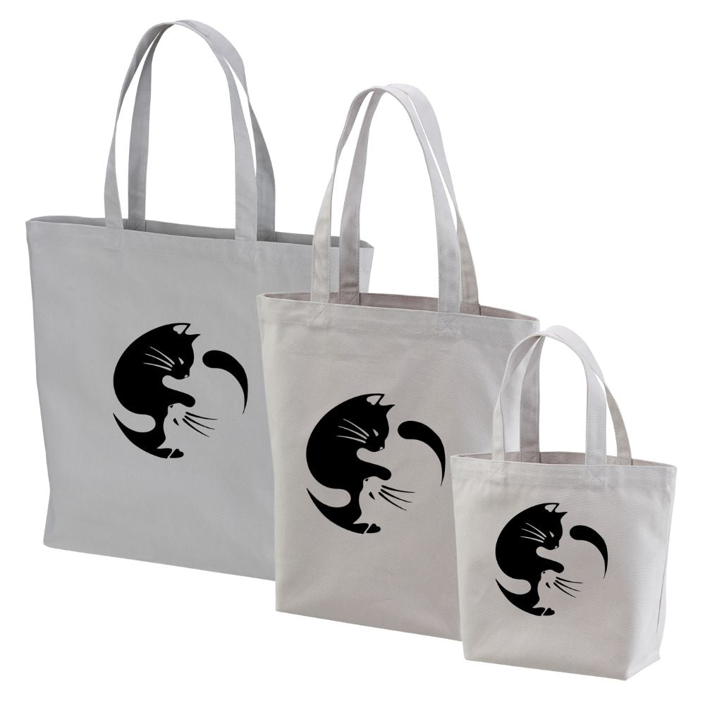 猫トート バッグ 猫 エコ バッグ 陰陽サークル.