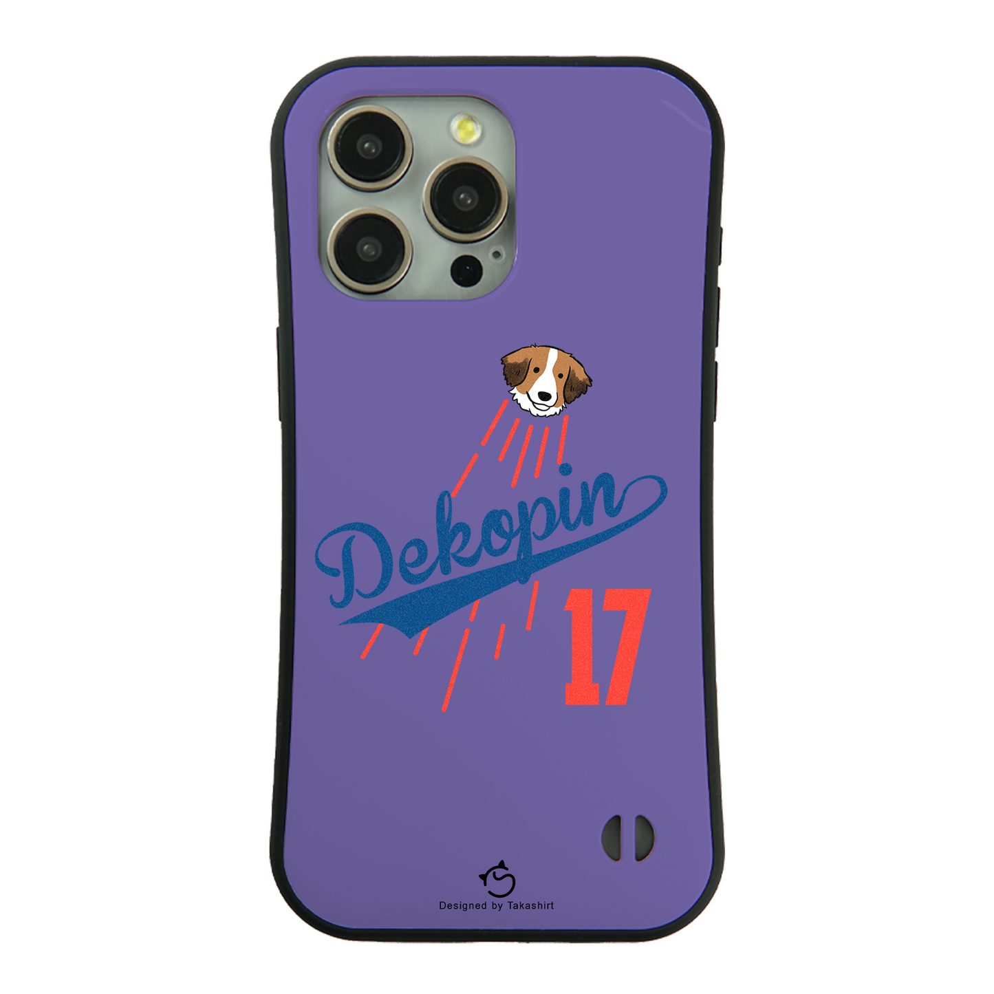 デコピン ケース いぬ 犬 コーイケルホンディエイラスト Dekopin スマホ ケース iPhone8, SE2, SE3 ~ ケース iPhone16セリア