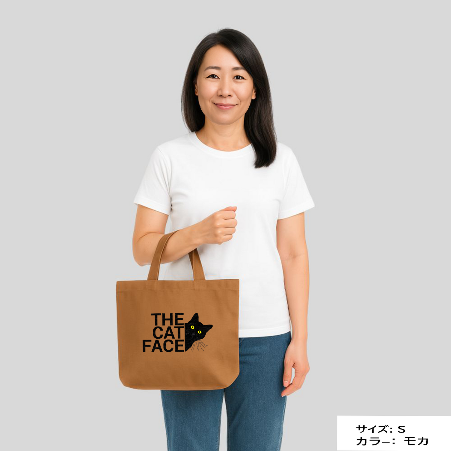 猫トートバッグ 猫 エコ バッグ The cat face2