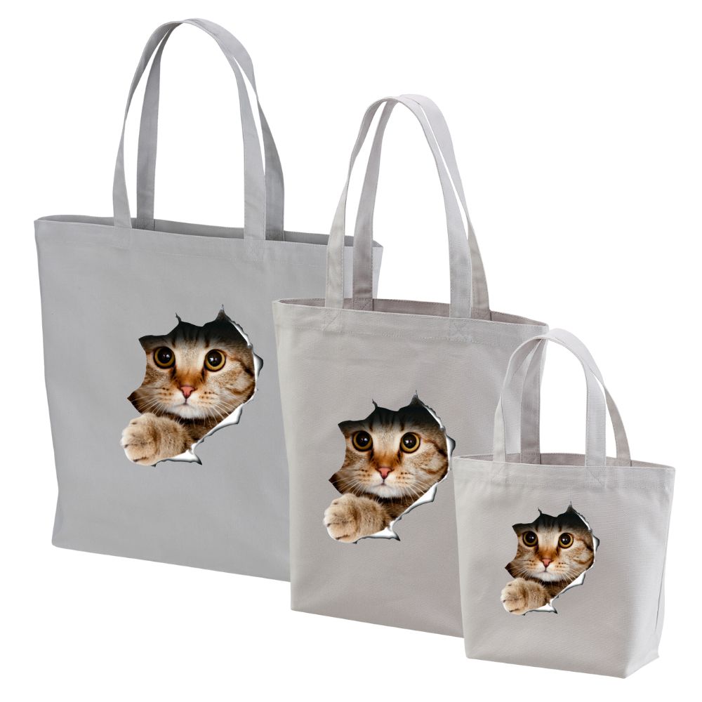 猫トート バッグ 猫 エコ バッグ 3D可愛い猫.