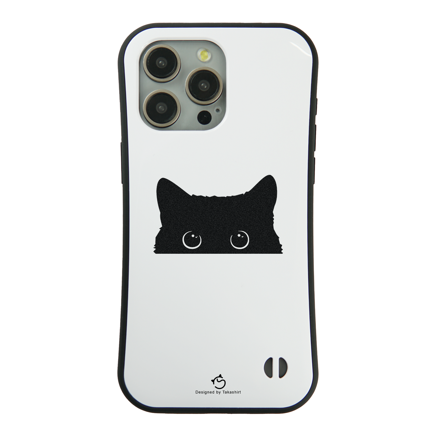 ケース ねこ 猫イラスト 可愛い黒い猫 スマホ ケース iPhone8, SE2, SE3 ~ ケース iPhone16セリア