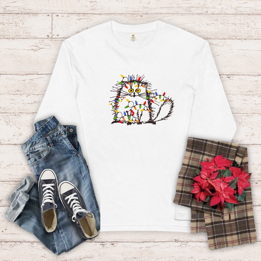 【クリスマス限定商品】猫 ロン t 猫 長袖 t シャツ ねこ 猫イラスト 猫クリスマス.