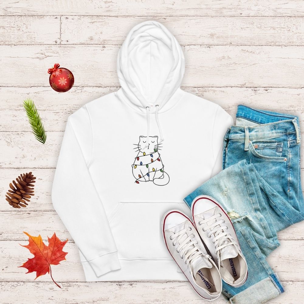 【クリスマス限定商品】猫 パーカー ねこ かわいい 猫イラスト 猫クリスマス.