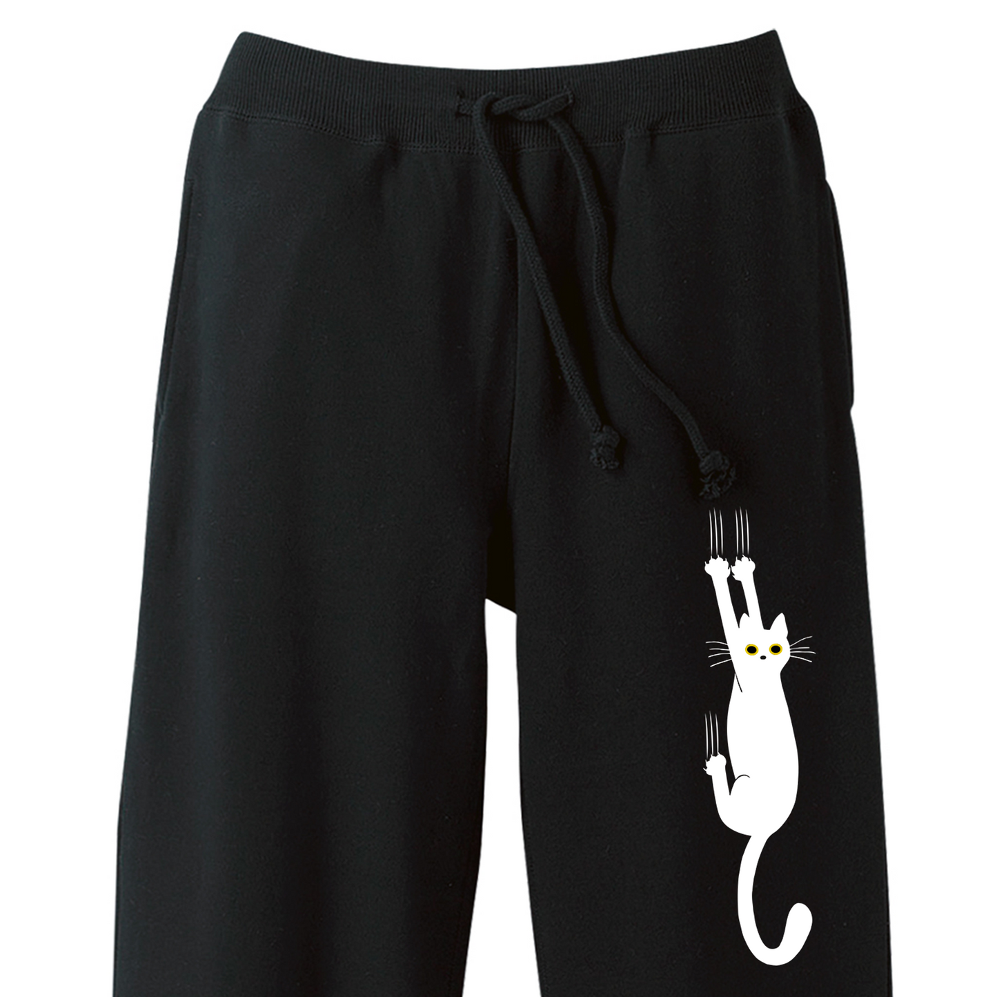 猫 スウェット パンツ ねこ かわいい 猫イラスト 引っ掻く猫 1.