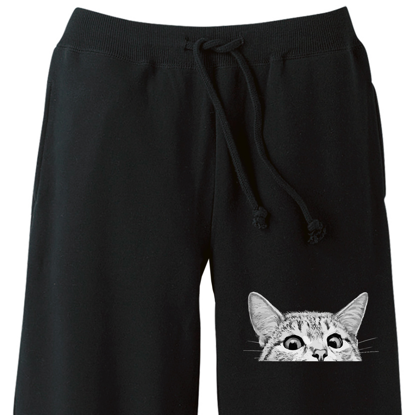 猫 スウェット パンツ ねこ かわいい 猫イラスト 可愛いい白い猫.