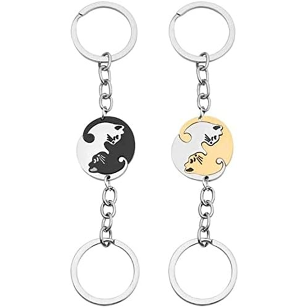 可愛い陽猫ペンダントネックレスキーホルダー 男女兼用 恋人 人気 プレゼント セット販売 (割引クーポン対象外)