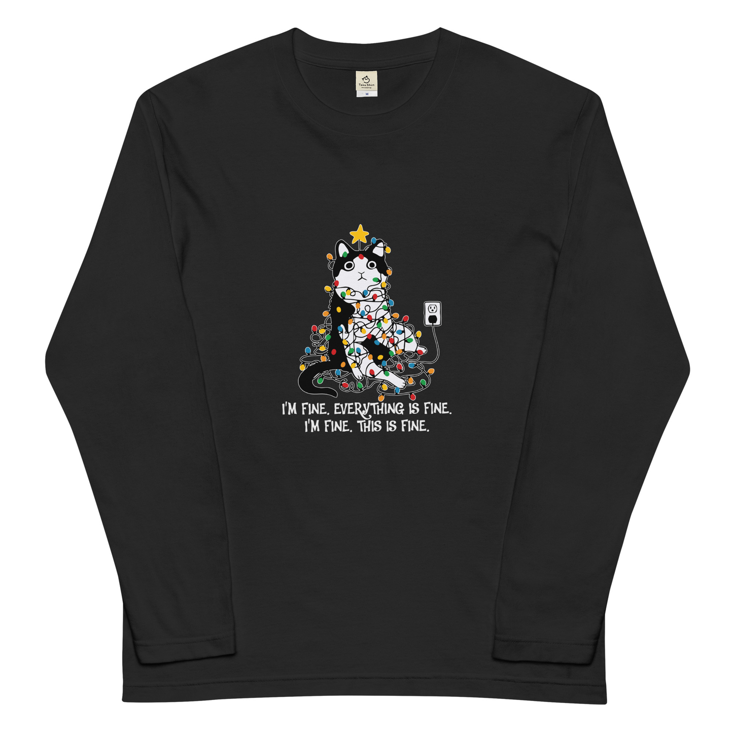 【クリスマス限定商品】猫 ロン t 猫 長袖 t シャツ ねこ 猫イラスト 猫クリスマス.