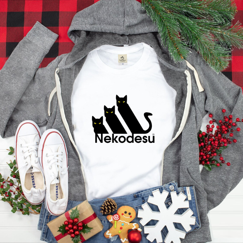 猫tシャツ ねこ 猫イラスト おもしろ tシャツ かわいい Nekodesu|アダルト&キッズサイズ.