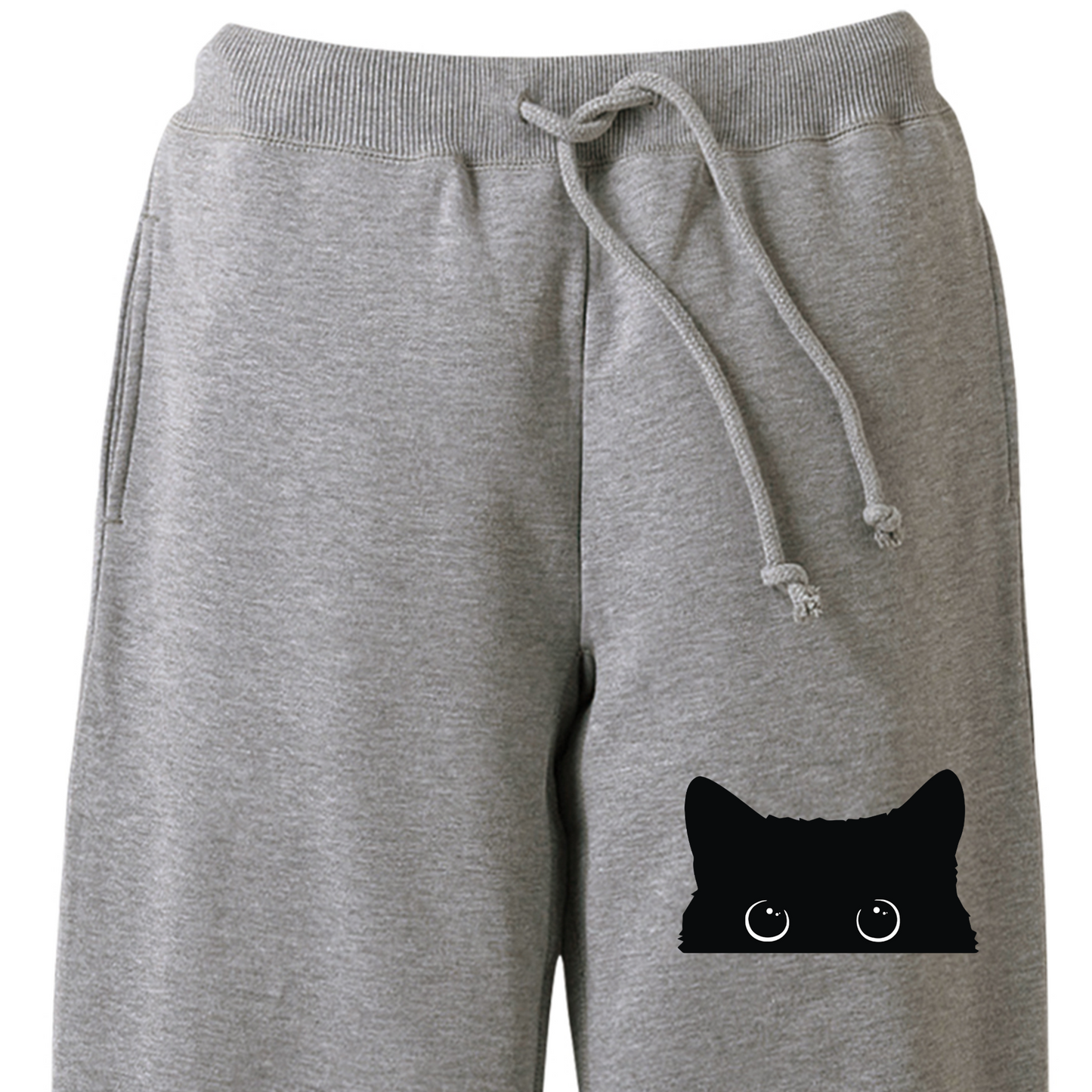 猫 スウェット パンツ ねこ かわいい 猫イラスト 可愛い黒い猫.