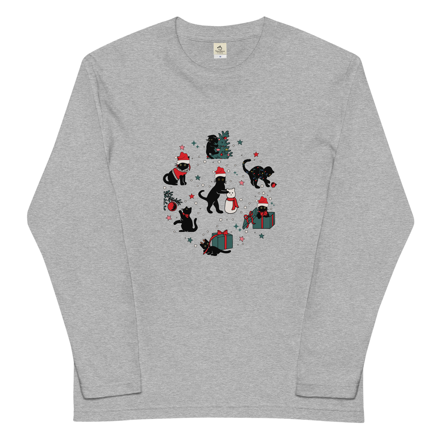 【クリスマス限定商品】猫 ロン t 猫 長袖 t シャツ ねこ 猫イラスト 猫クリスマス.