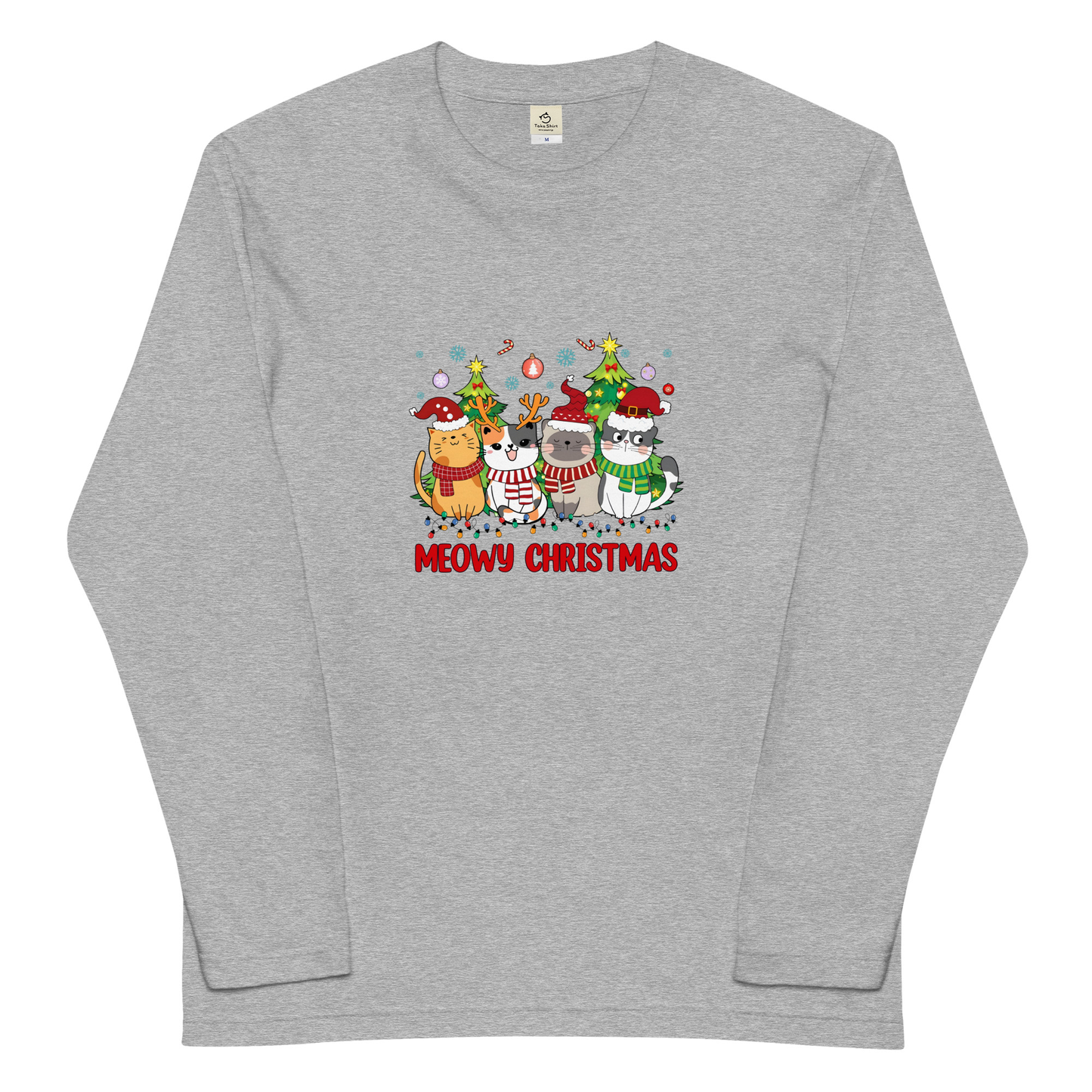 【クリスマス限定商品】猫 ロン t 猫 長袖 t シャツ ねこ 猫イラスト 猫クリスマス.