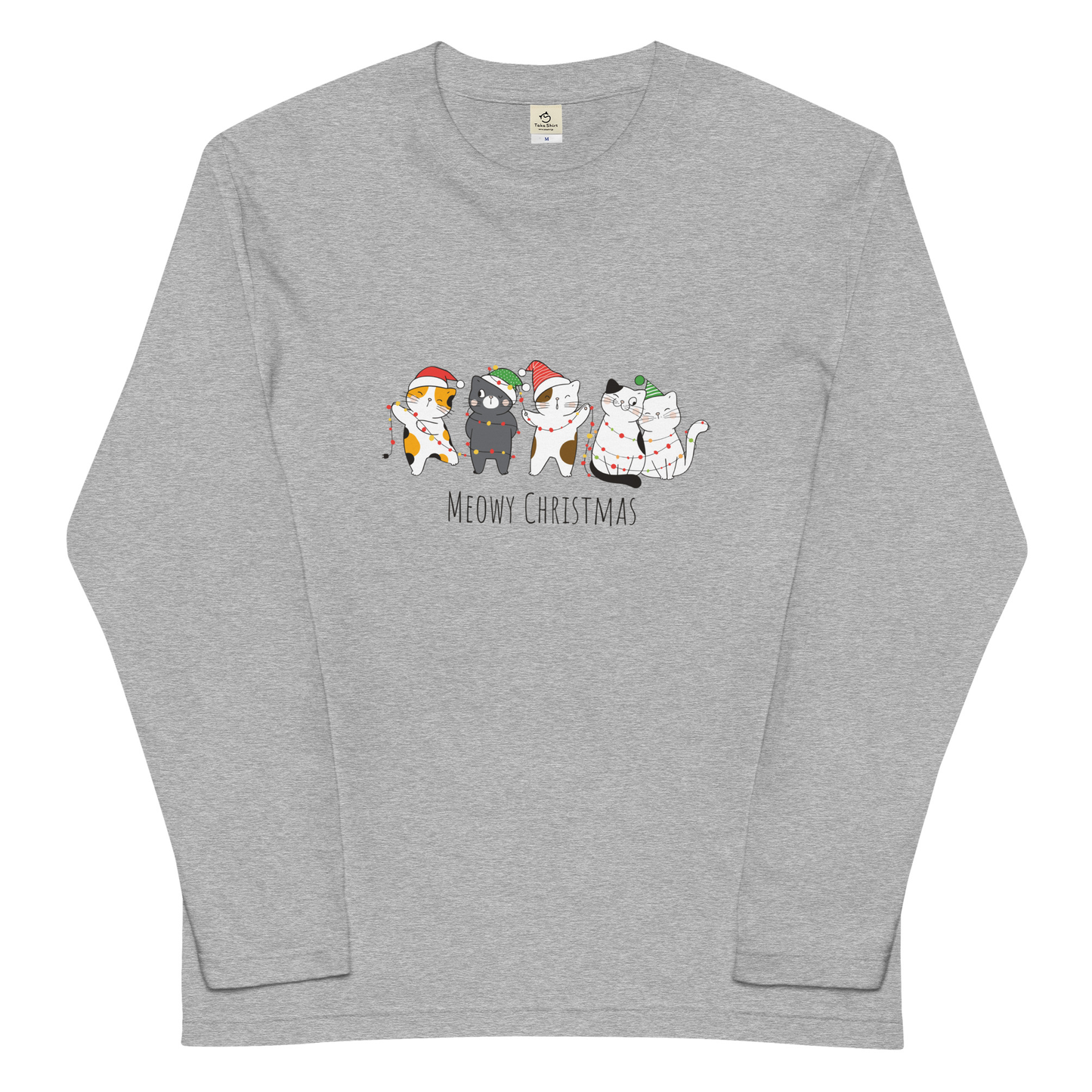 【クリスマス限定商品】猫 ロン t 猫 長袖 t シャツ ねこ 猫イラスト 猫クリスマス.