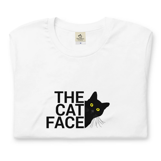猫tシャツ ねこ 猫イラスト おもしろ tシャツ かわいい THE CAT FACE2|アダルト&キッズサイズ.