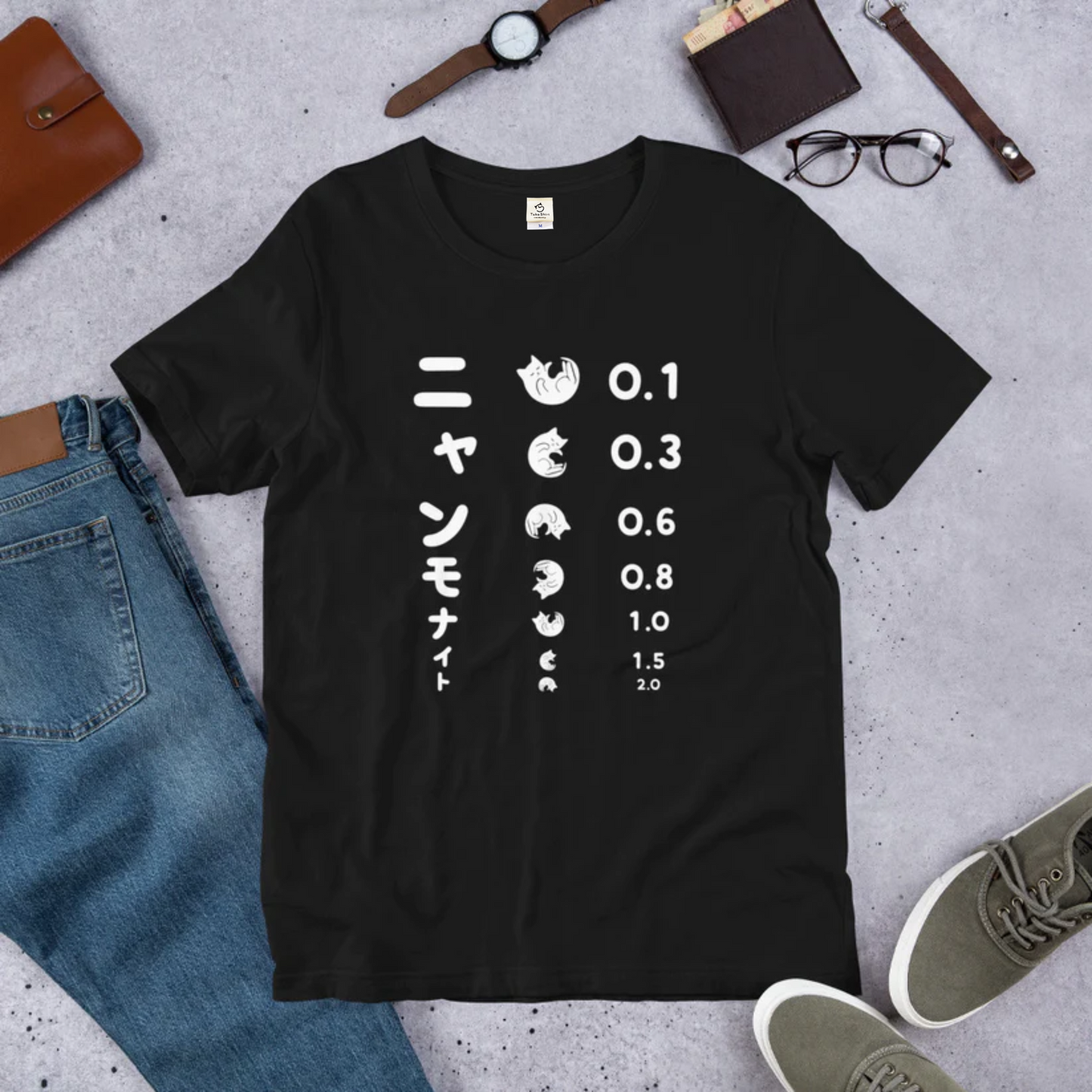 猫tシャツ ねこ 猫イラスト ニャンモナイト|アダルト&キッズサイズ.