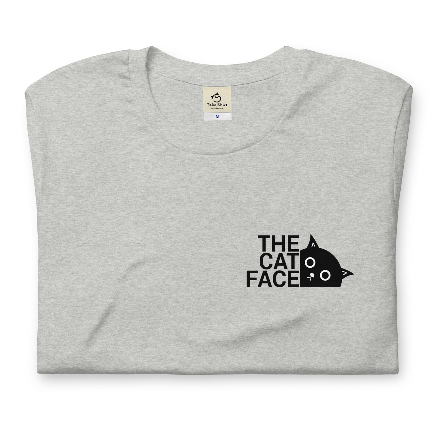 猫tシャツ ねこ 猫イラスト おもしろ tシャツ かわいい THE CAT FACE|アダルト&キッズサイズ.